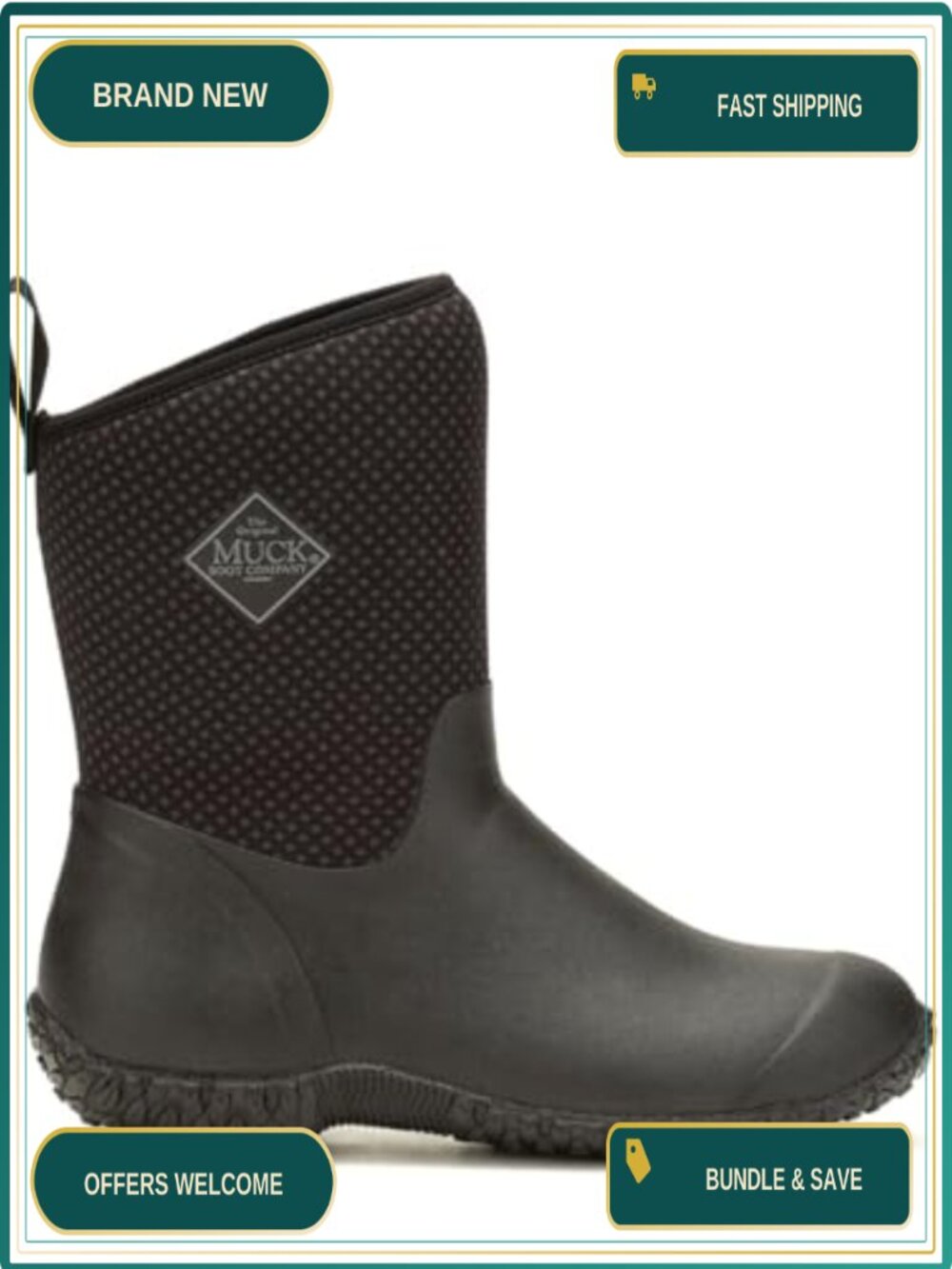 Women's Muckster II Ankle Boot Waterproof Rubber Rain Boot